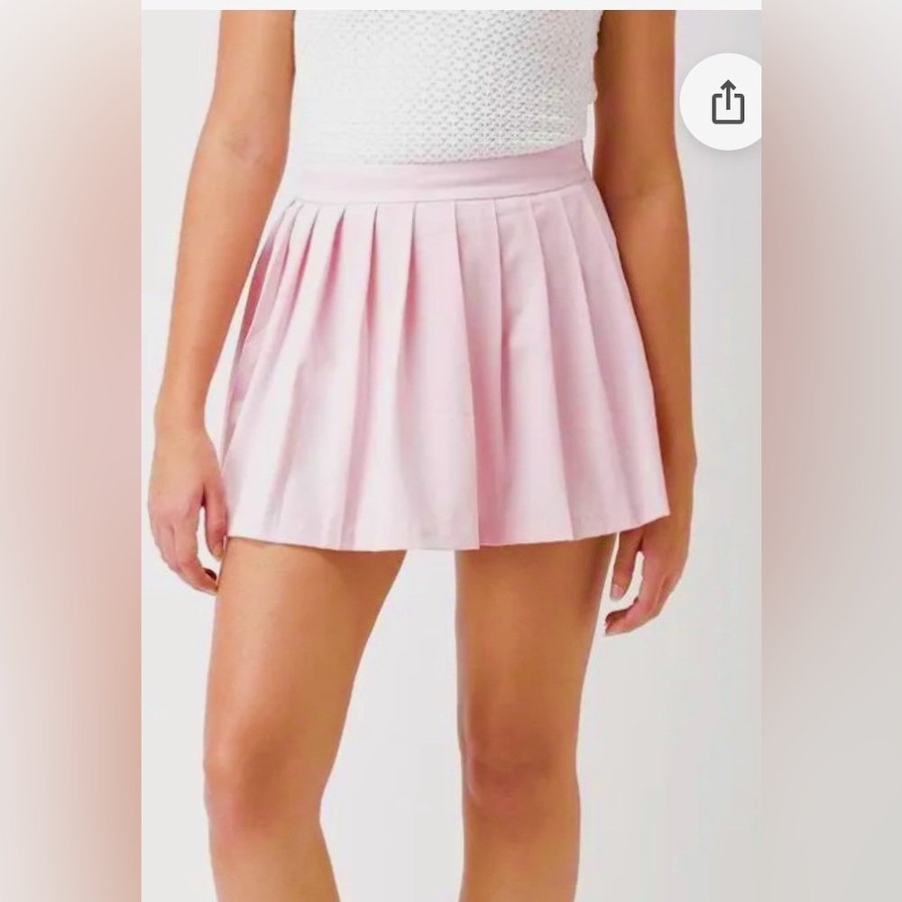 Vintage Forever 21 Pleated Tennis Mini Skort high waisted in Blush Pink Size S